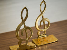 Load image into Gallery viewer, Brass Musical Bookends
