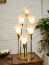 Load image into Gallery viewer, Vintage Hollywood Regency Lily Brass Table Lamp
