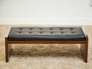 1970’s Italian Chrome and Rosewood Bench
