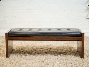 1970’s Italian Chrome and Rosewood Bench