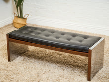 Load image into Gallery viewer, 1970’s Italian Chrome and Rosewood Bench
