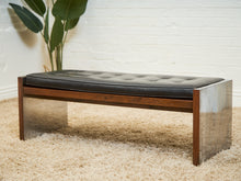 Load image into Gallery viewer, 1970’s Italian Chrome and Rosewood Bench
