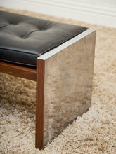 Load image into Gallery viewer, 1970’s Italian Chrome and Rosewood Bench
