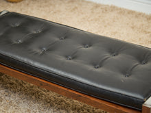 Load image into Gallery viewer, 1970’s Italian Chrome and Rosewood Bench
