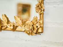 Load image into Gallery viewer, Gilt Floral Mirror with Sculptural Botanical Wreath Frame
