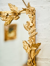 Load image into Gallery viewer, Gilt Floral Mirror with Sculptural Botanical Wreath Frame

