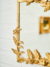 Load image into Gallery viewer, Gilt Floral Mirror with Sculptural Botanical Wreath Frame
