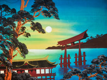 Load image into Gallery viewer, Torii at Sunset Japanese Landscape Silkscreen Print
