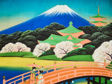 Load image into Gallery viewer, Mount Fuji in Spring Japanese Silkscreen Print

