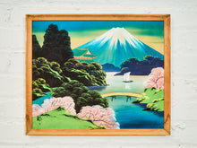 Load image into Gallery viewer, Tranquil View of Mount Fuji – Japanese Silkscreen Landscape
