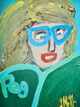 Load image into Gallery viewer, Peg Bold Modern Portrait acrylic Painting Signed
