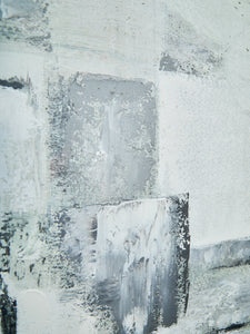 Large-Scale Abstract Canvas in Monochrome Hues