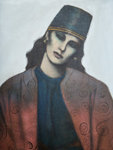 Load image into Gallery viewer, Large-Scale Portrait in Red and Black
