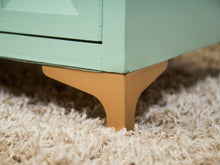 Load image into Gallery viewer, Chocolate Mint Hollywood Regency Dresser

