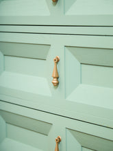 Load image into Gallery viewer, Chocolate Mint Hollywood Regency Dresser
