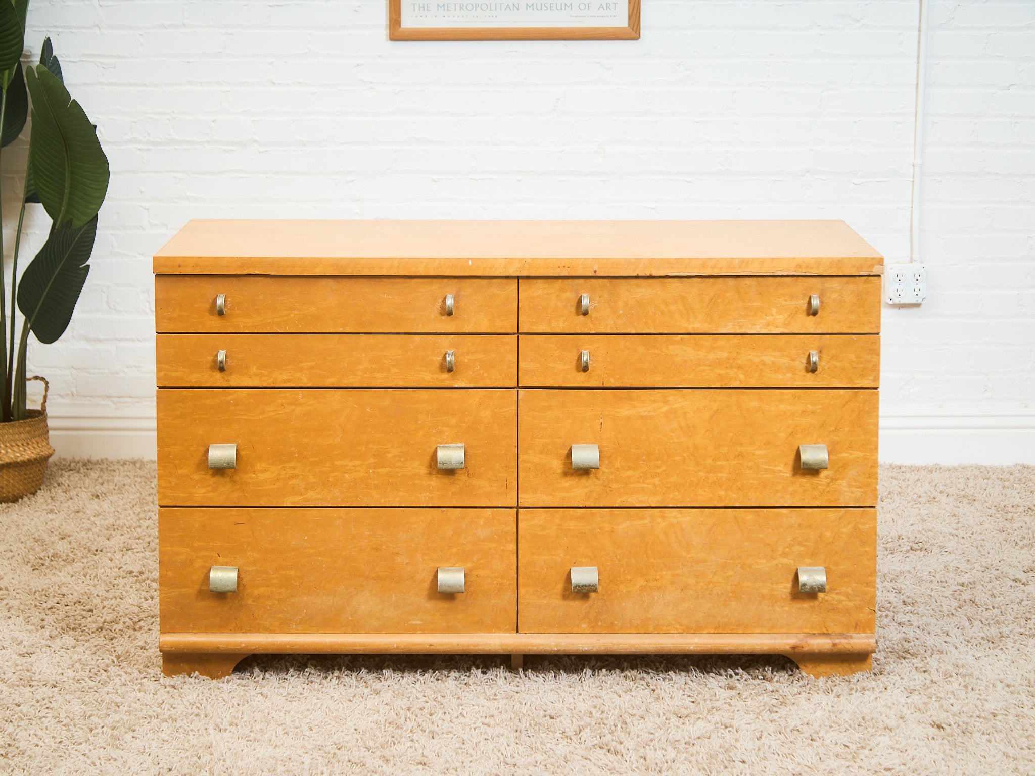 Art Deco 1940's Birds Eye Maple Dresser – Sunbeam Vintage Art Deco 1940's Birds Eye Maple Dresser – Sunbeam Vintage