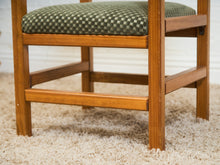 Load image into Gallery viewer, Olive Green Checker Vintage Armchair
