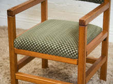 Load image into Gallery viewer, Olive Green Checker Vintage Armchair
