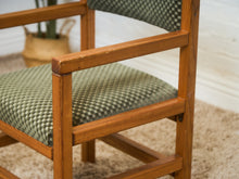Load image into Gallery viewer, Olive Green Checker Vintage Armchair
