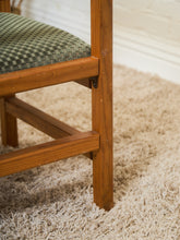 Load image into Gallery viewer, Olive Green Checker Vintage Armchair

