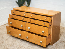 Load image into Gallery viewer, Art Deco 1940’s Birds Eye Maple Dresser
