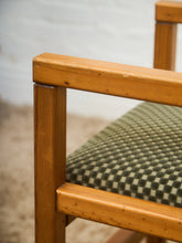 Load image into Gallery viewer, Olive Green Checker Vintage Armchair
