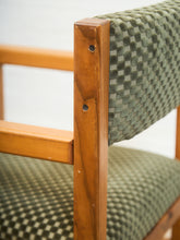 Load image into Gallery viewer, Olive Green Checker Vintage Armchair
