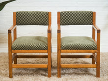 Load image into Gallery viewer, Olive Green Checker Vintage Armchair
