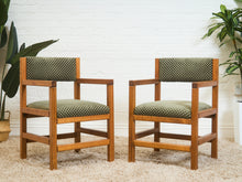 Load image into Gallery viewer, Olive Green Checker Vintage Armchair
