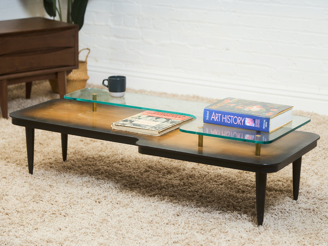 Italian Mid Century 2 Tier Coffee Table
