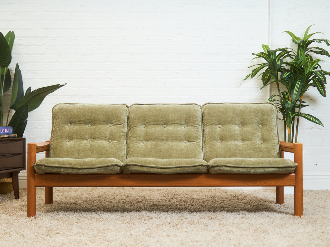 Danish Domino Mobler Teak Sofa newly upholstered