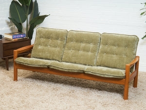 Danish Domino Mobler Teak Sofa newly upholstered