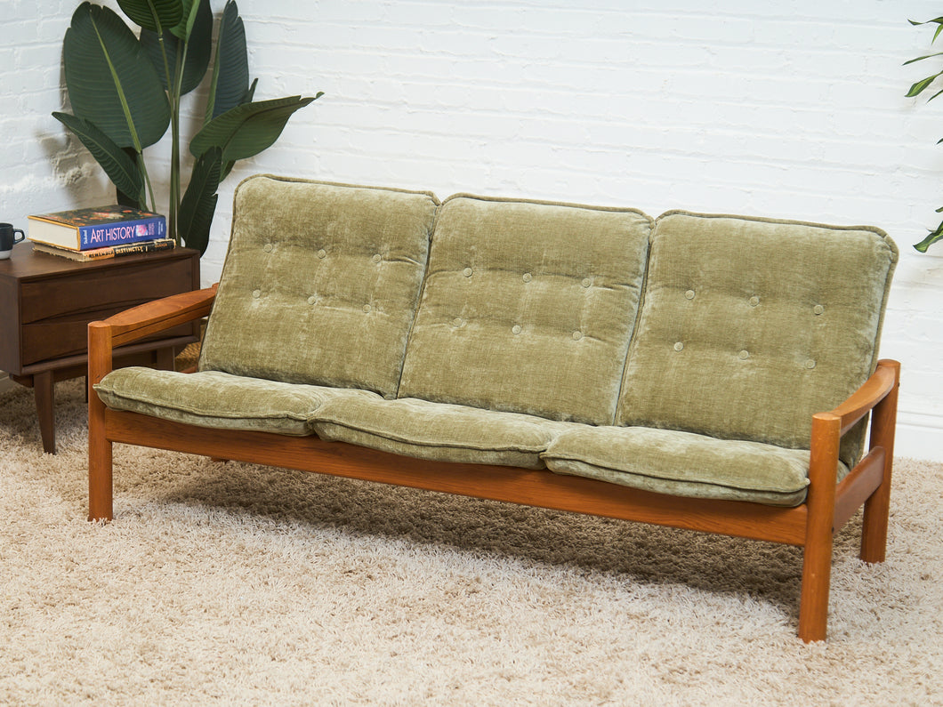 Danish Domino Mobler Teak Sofa newly upholstered