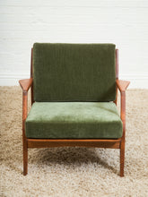 Load image into Gallery viewer, Mid Century Danish Modern Ib Kofod Larsen for Selig Walnut Lounge Chair
