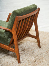 Load image into Gallery viewer, Mid Century Danish Modern Ib Kofod Larsen for Selig Walnut Lounge Chair
