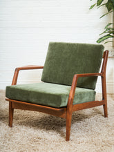 Load image into Gallery viewer, Mid Century Danish Modern Ib Kofod Larsen for Selig Walnut Lounge Chair
