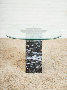 Marble And Chrome Italian Coffee Table