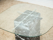 Load image into Gallery viewer, Marble And Chrome Italian Coffee Table
