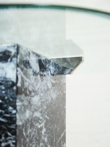 Marble And Chrome Italian Coffee Table