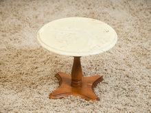 Load image into Gallery viewer, Traventine Round pedestal Vintage Side Table
