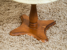 Load image into Gallery viewer, Traventine Round pedestal Vintage Side Table
