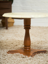 Load image into Gallery viewer, Traventine Round pedestal Vintage Side Table
