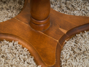 Traventine Round pedestal Vintage Side Table