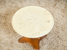 Load image into Gallery viewer, Traventine Round pedestal Vintage Side Table
