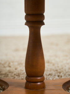 Traventine Round pedestal Vintage Side Table