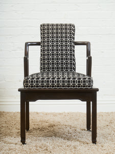 Geometric Monte Verde Young Hollywood Regency Pair of Chairs