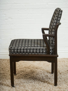 Geometric Monte Verde Young Hollywood Regency Pair of Chairs