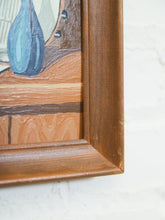 Load image into Gallery viewer, Still Life with Banjo and Blue Jay Folk Art Americana Painting
