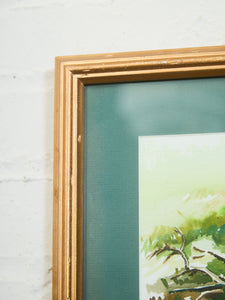 Reflections by the Stream Watercolor Signed