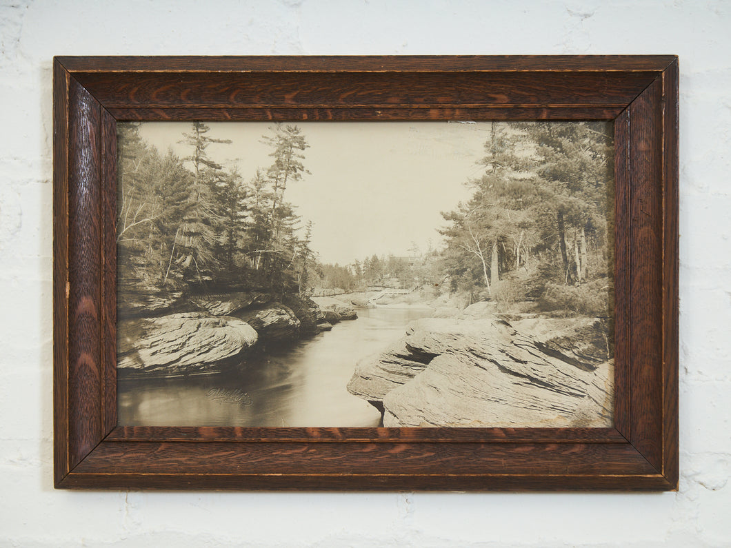 WS Blatchley Stereoscopic Photograph of the Wisconsin River